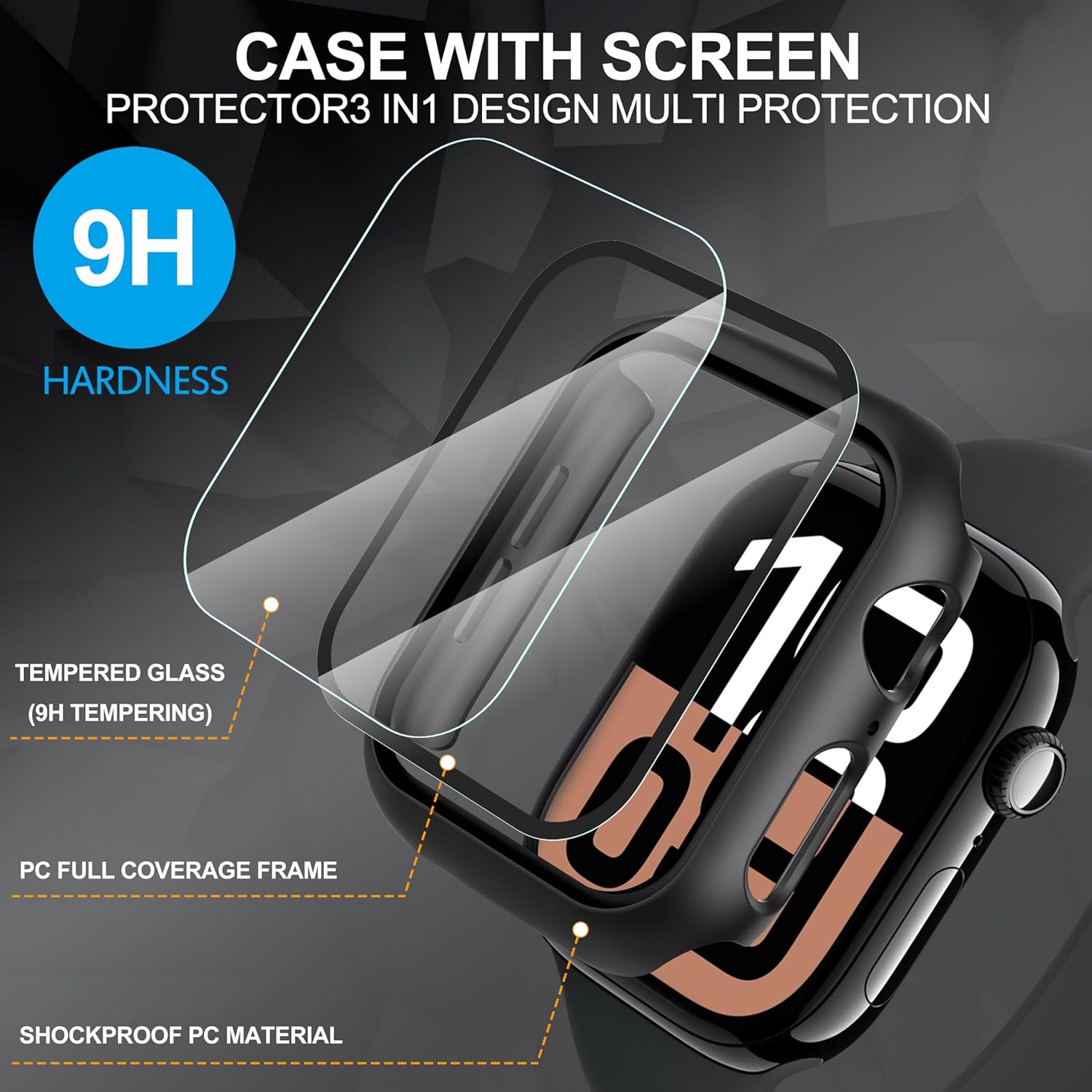 Hard PC Rugged Case & Screen Protector for Apple Watch iWatch Series 10 Hard PC Rugged Case & Screen Protector for Apple Watch iWatch Series 10